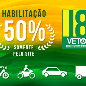 Promoção 18 Anos Auto Escola Vetor – 50% OFF