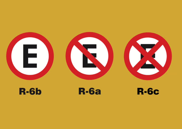 Parada e estacionamento: as placas da família R-6 não podem deixar ...